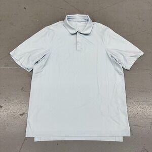 Lululemon Polo Shirt Mens XL Light Blue Solid Performance Golf Athletic Top